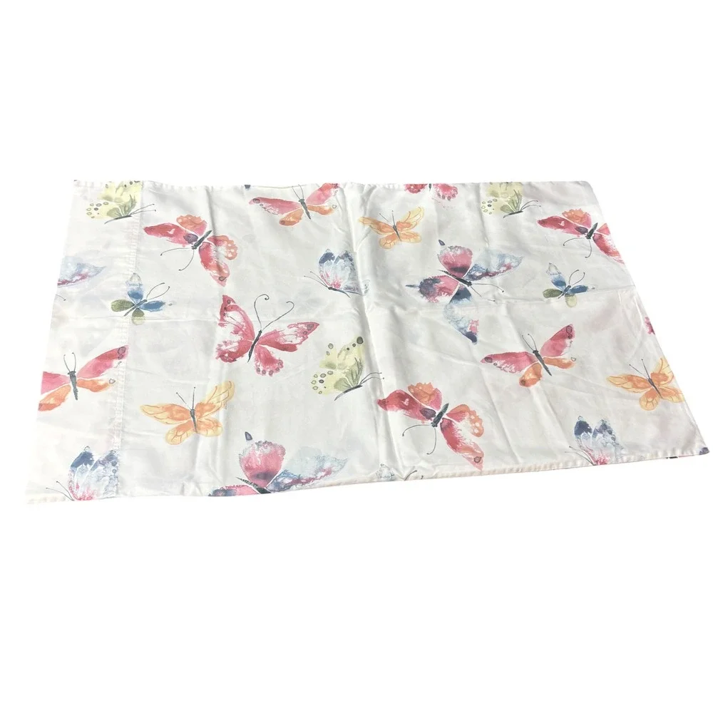 Cuddledown Butterfly Sheet Set King Cream Nature Cottagecore Garden Spring